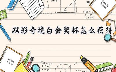 双影奇境白金奖杯完全攻略:携手共赴荣耀之路