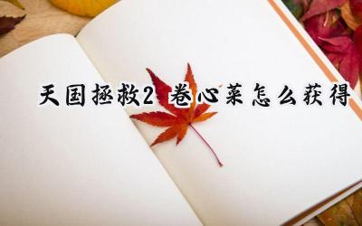 天国:拯救2卷心菜获取指南:高效刷取,解决生存难题
