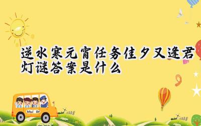 逆水寒元宵佳夕又逢君:灯谜寻踪,情缘再续