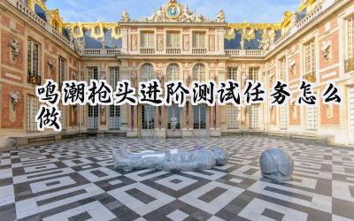 鸣潮枪头进阶测试任务全攻略：助你精准制敌，轻松拿分！