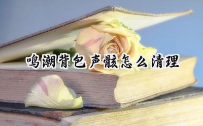 鸣潮背包声骸高效清理指南:告别冗余,优化你的战斗配置